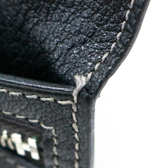 HERMES Bearn Alligator Exotic A Long Wallet Bifold H Crocodile Noir Black - Picture 10 of 14